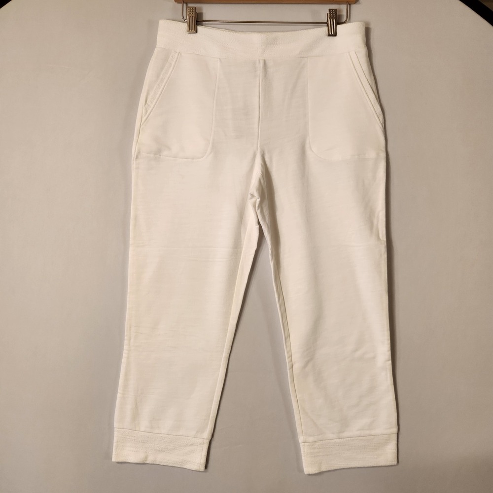 NWT CHICO'S 1 Zenergy Knit Collection Solid Pant pants cotton White